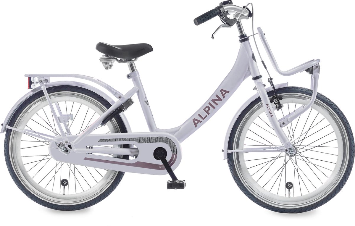 alpina clubb meisjesfiets 22 inch frosty pink matt transportfiets meisjes roze
