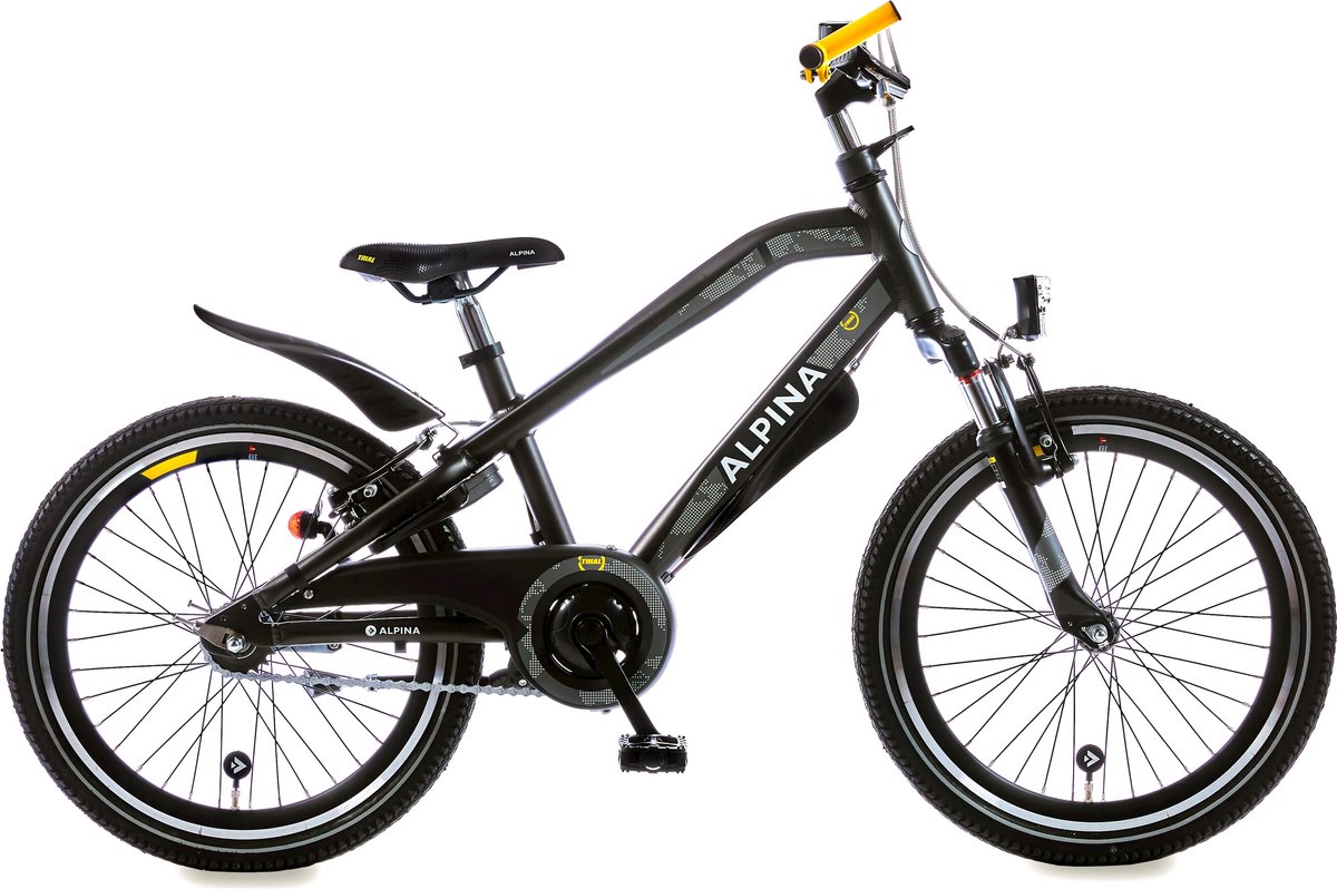 Alpina Trial fiets - 20 inch - Space Black Matt - Mountainbike - Jongensfiets - Zwart Kinderfiets kopen online