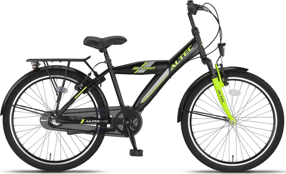 altec speed 24 inch jongensfiets lime 3v