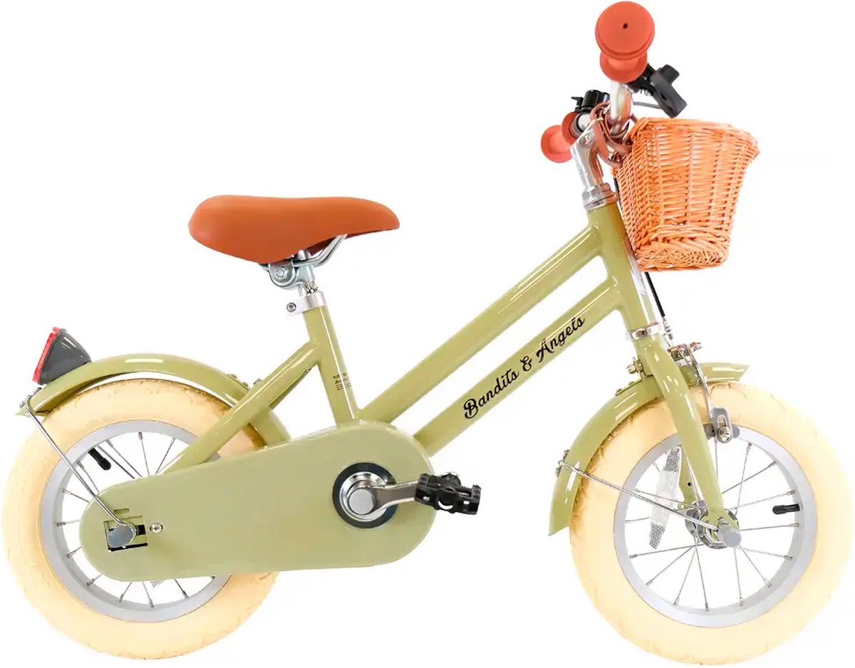 Bandits & Angels kinderfiets Retro Rider 12 inch groen - 3 jaar - jongens en meisjes - metaal Kinderfiets kopen online