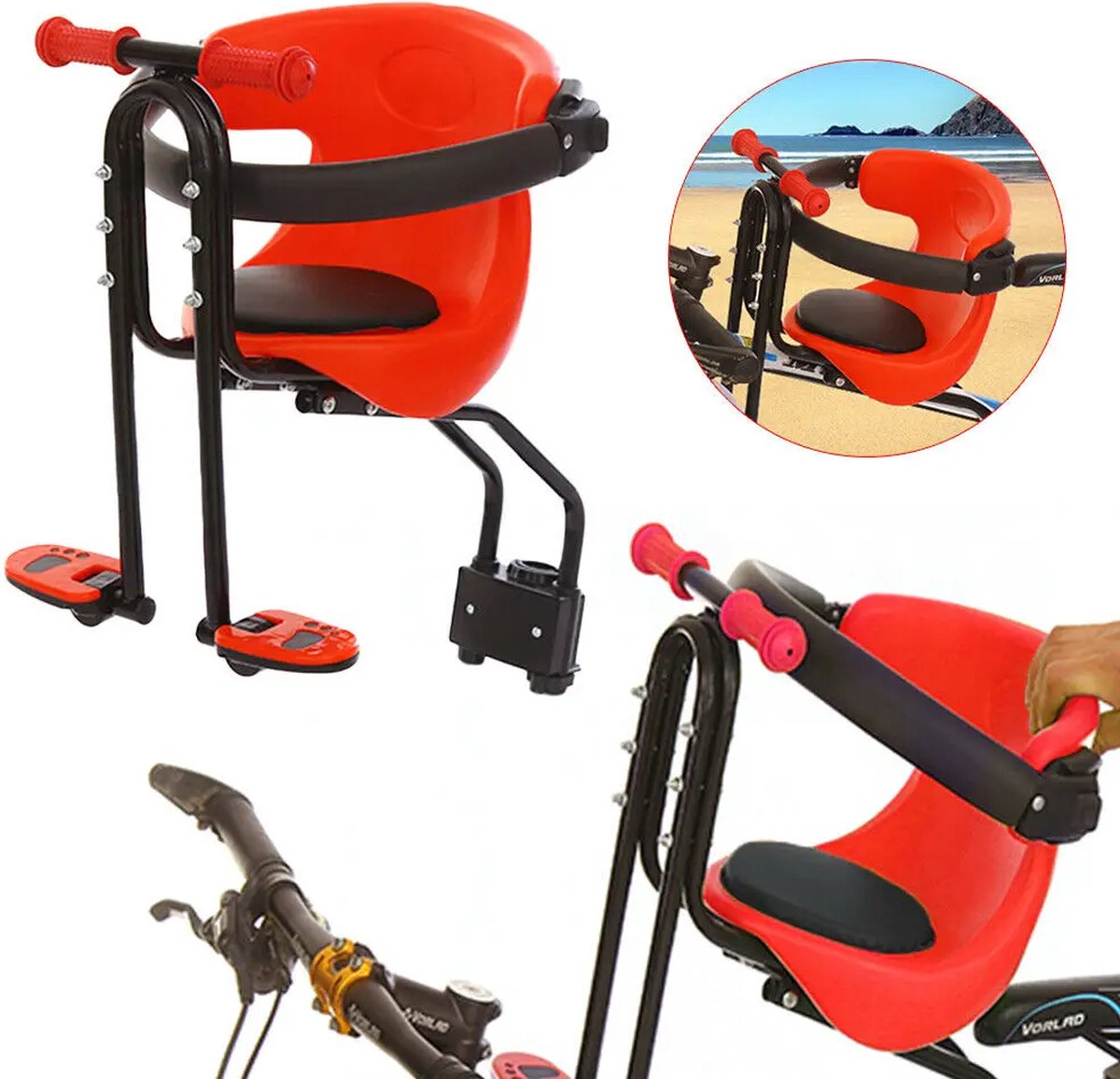 betaalbare goederen kinderfietszitje 20kg eenvoudige montage veilig en comfortabel fietszitje achter voormontage