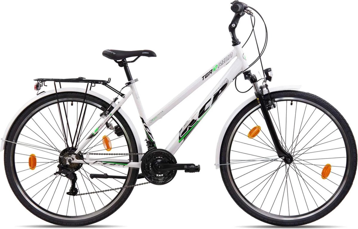 Chrisson Da Terrion Trekkingfiets 28 Inch - 46 cm Damesfiets - 18 Versnellingen - Wit Fiets kopen online