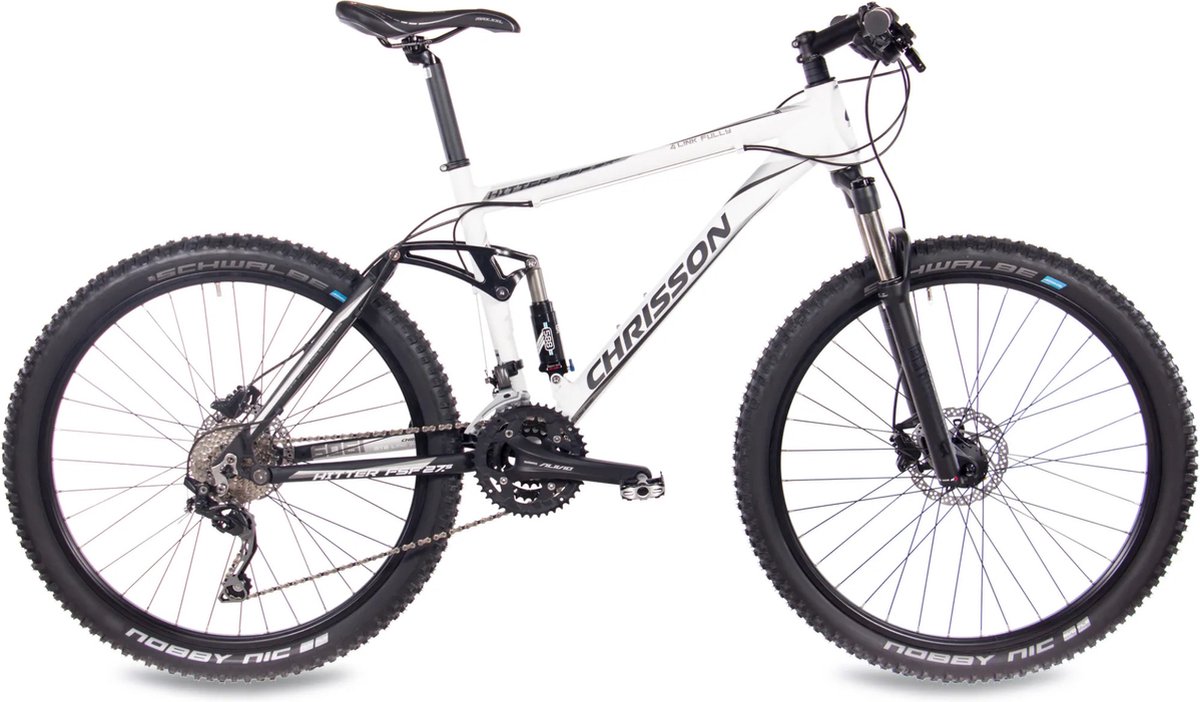 chrisson hitter mountainbike 27 5 inch 46 cm herenfiets 27 versnellingen hydraulische schijfremmen wit