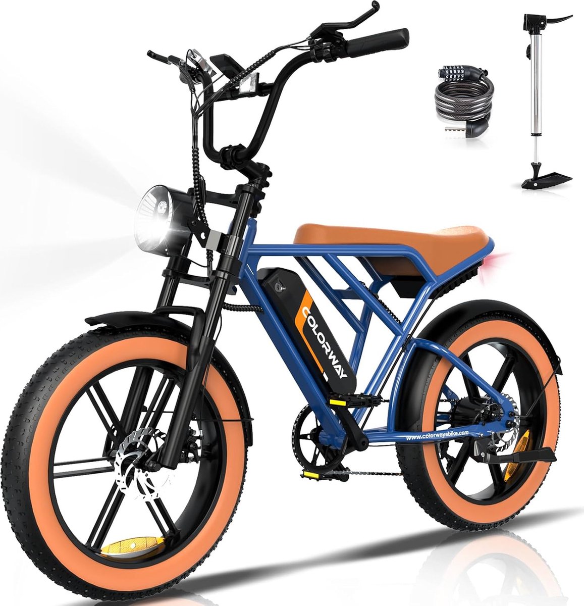 colorway elektrische fiets bk29 20 4 0 inch fatbike mountain snow ebike met afneembare 48v 15ah lithium batterij city commuter e bike met 250w motor 7 versnellingen ip54 waterdicht