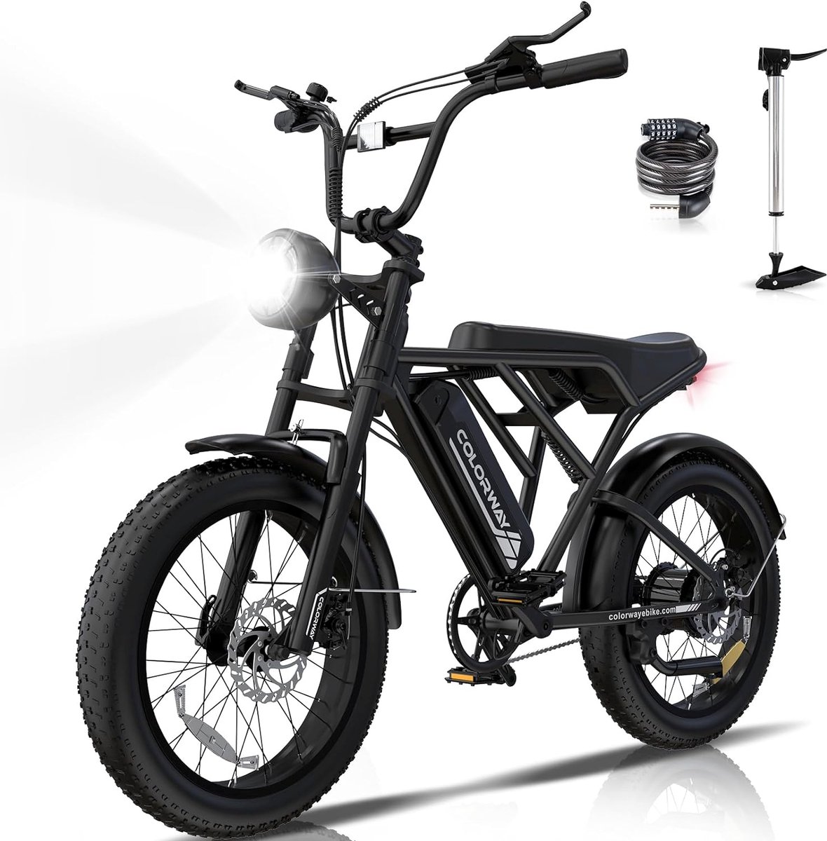 colorway elektrische fiets bk29g 20 4 0 inch fatbike mountain snow ebike met afneembare 36v 12ah lithium batterij city commuter e bike met 250w motor ip54 waterdicht