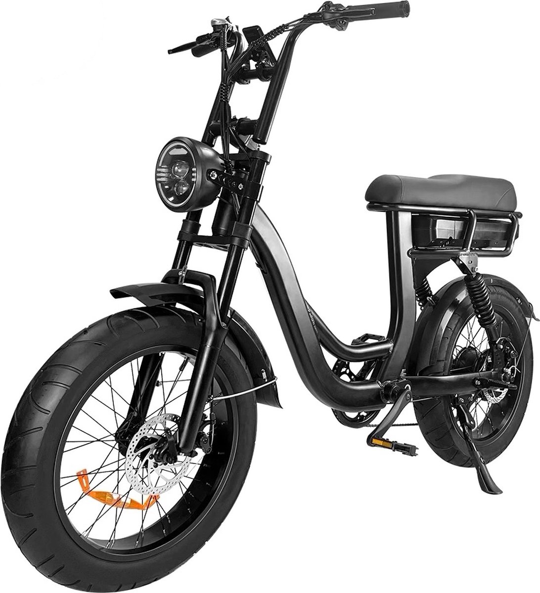 comfort inz eb8 fatbike e bike elektrische fiets 250w 17 5 ah hydraulische remmen inc alarm en kettingslot zwart