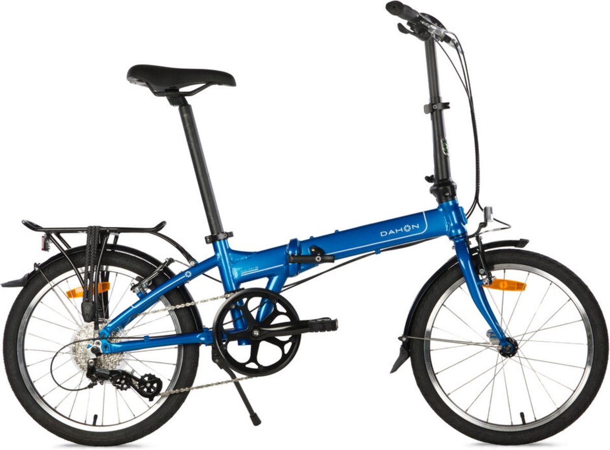 dahon mariner d8 vouwfiets lagoon metallic blauw 8 speed shimano derailleur v brakes 20 inch wielen voldoet aan nieuwe vouwfietsregels van de ns