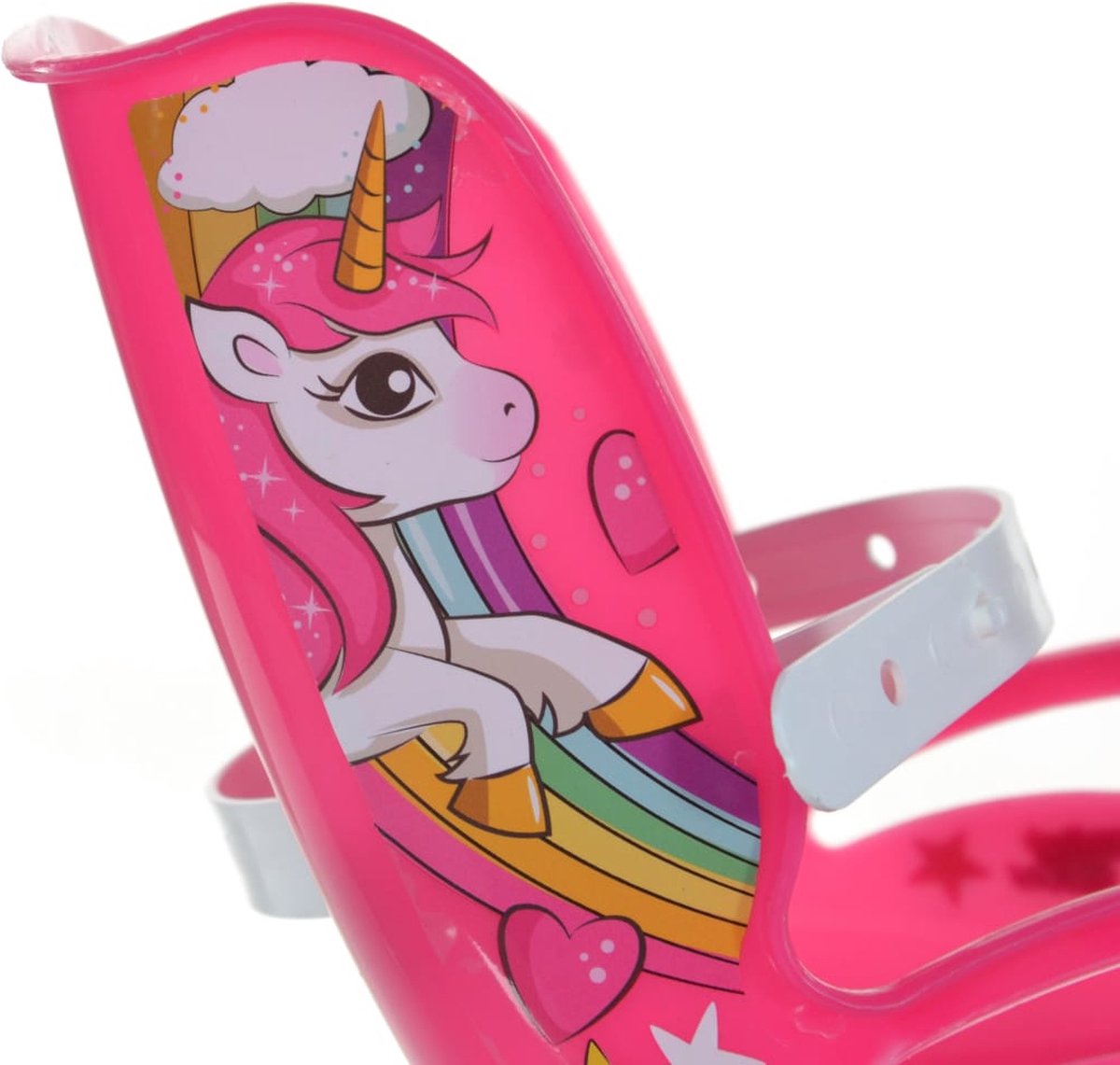 dino bikes eenhoorn kinderfiets meisjes 16 inch wit roze