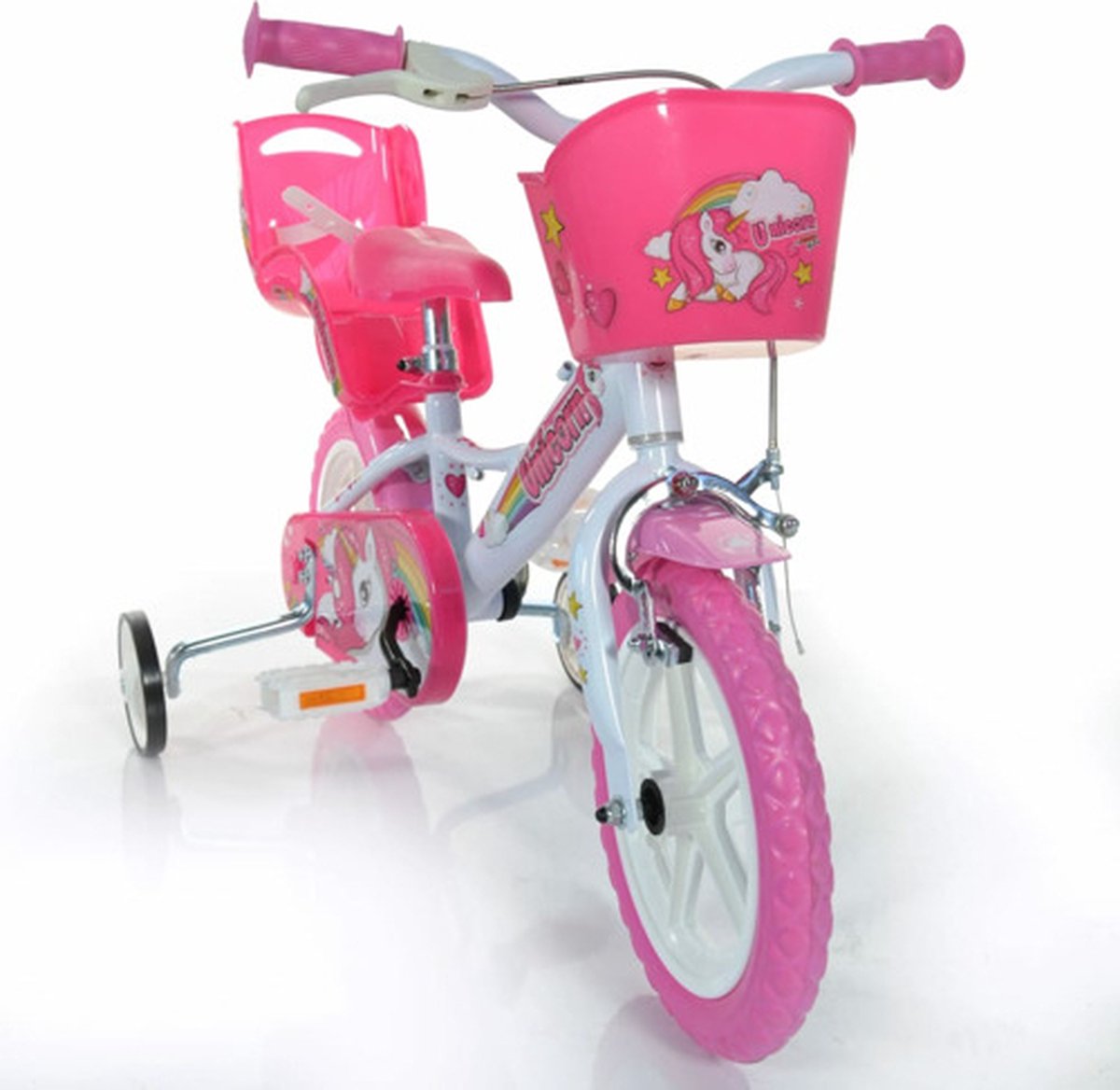 dino bikes kinderfiets unicorn 12 roze