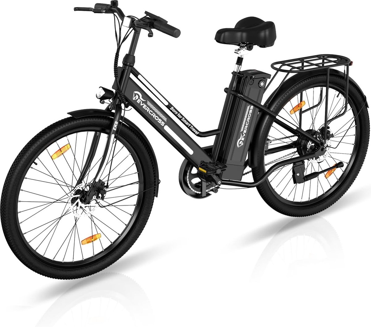 Evercross Elektrische Fiets EK8S - 26 Inch City Commuter EBike met Afneembare 36V 12Ah Lithium Batterij - E-Bike met 250W Motor - Damesfiets - IP54 Waterdicht Fiets (elektrisch) kopen online
