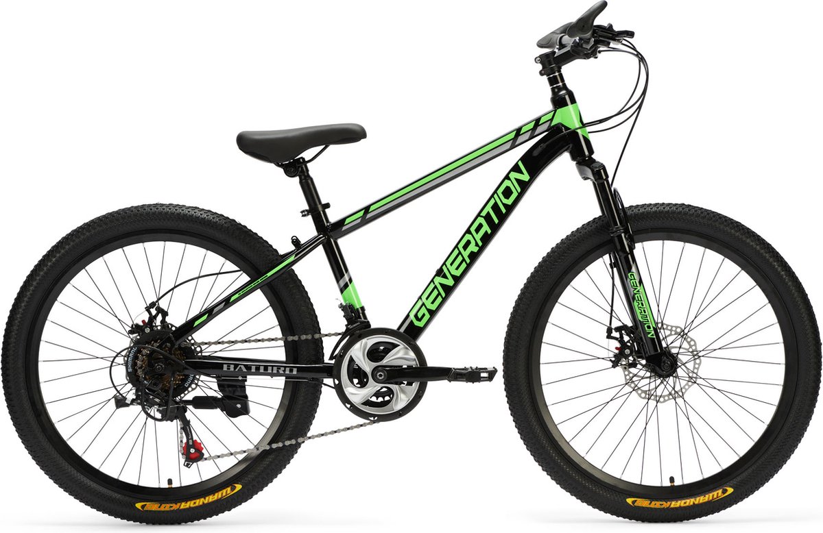 Generation Baturo mountainbike 24 inch - Groen Fiets kopen online