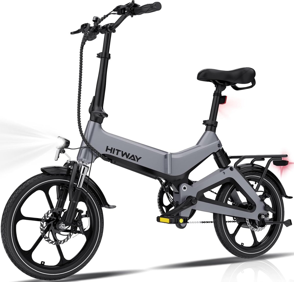hitway elektrische fiets bk2 16 inch city commuter ebike met afneembare 36v 7 8ah lithium batterij opvouwbaar mountain e bike met 250w motor ip54 waterdicht