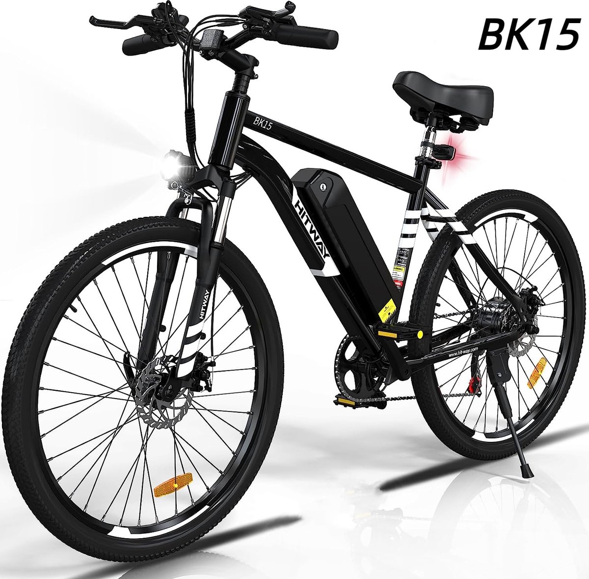 hitway elektrische fiets ebike 26 inch 11 2 ah tot 35 90 km 7 versnellingen zwart