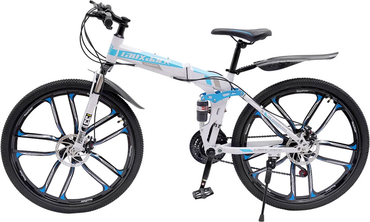 Jongensfiets 20 Inch – Kinderfiets - 21 Versnellingen – Inclusief Bidonhouder en Standaard – Blauw/Wit Kinderfiets kopen online