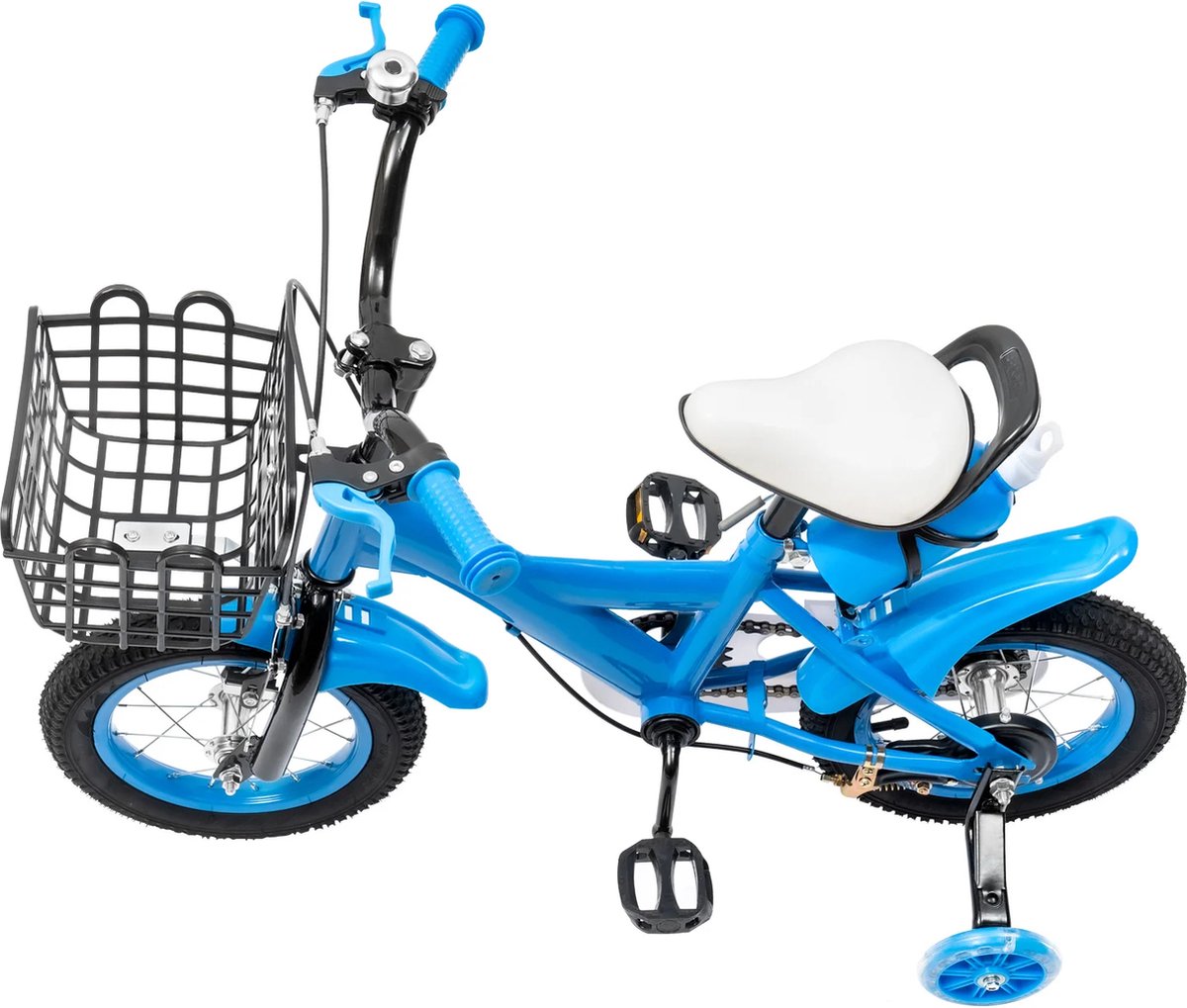 Kinderfiets - 12 Inch - 2 tot 4 jaar - Zijwieltjes - Blauw Kinderfiets kopen online