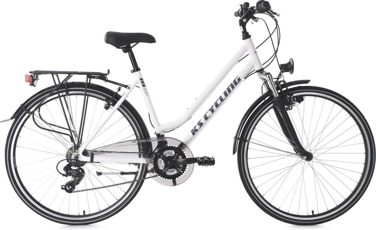 ks cycling fiets 28 inch metropolis trekkingfiets dames 21 versnellingen