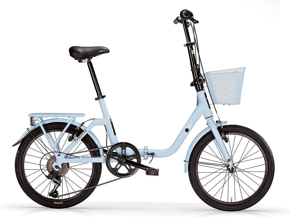 mbm kangaroo vouwfiets 6 versnellingen lichtblauw 20 inch
