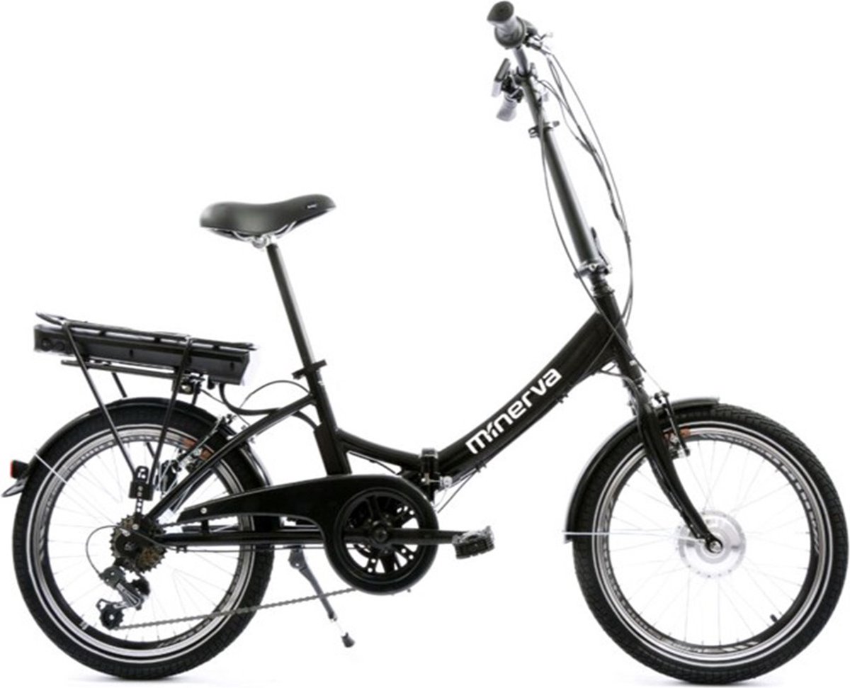 Minerva E-Foldo Elektrische Vouwfiets 20 Inch - 33 cm - 7 Versnellingen - V-Brakes - Zwart Fiets (elektrisch) kopen online