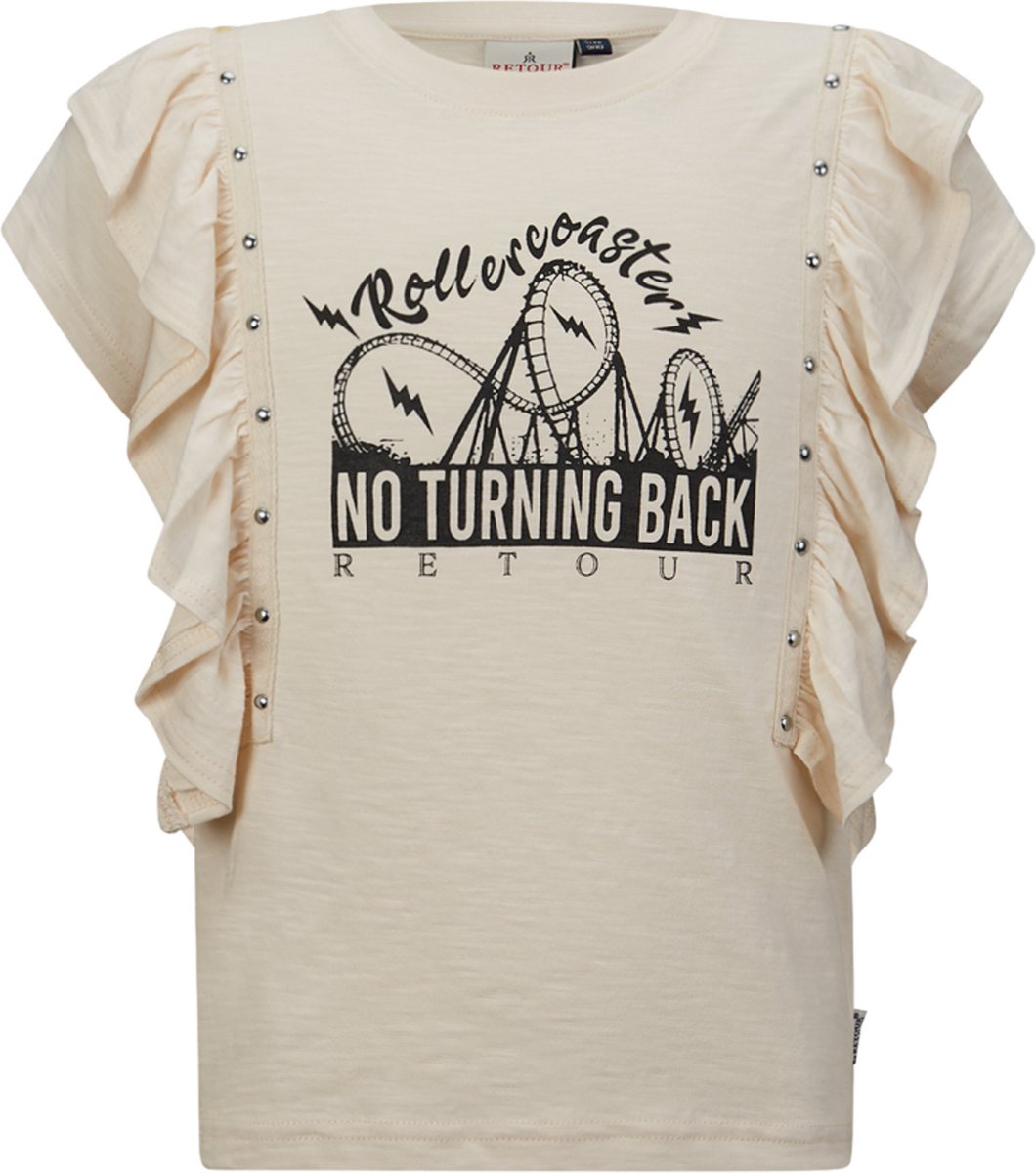 Retour Jeans Meisjes T-shirt Sade Beige/Zwart Kinderfiets kopen online