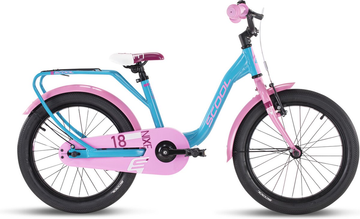 s'cool niXe alloy 18 Kinderen, turquoise/roze Kinderfiets kopen online