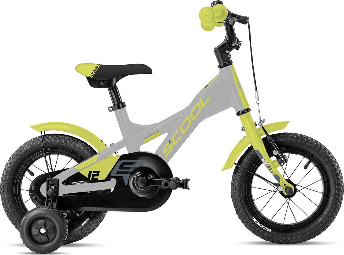 s'cool XXlite alloy 12 Kinderen, zilver/geel Kinderfiets kopen online