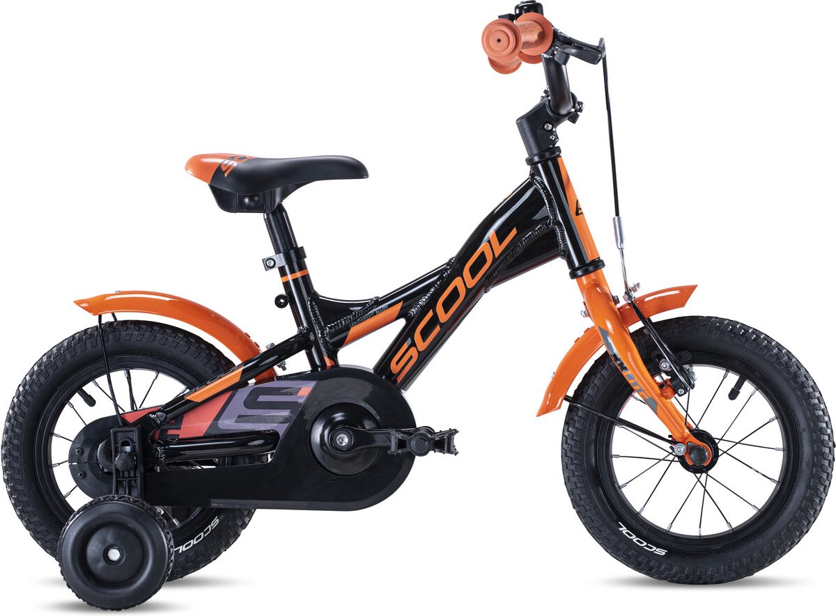 s'cool XXlite alloy 12 Kinderen, zwart/oranje Kinderfiets kopen online