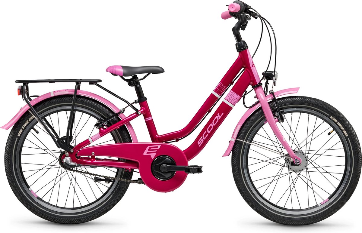 scool chix twin 20 inch 3 versnellingen rood roze