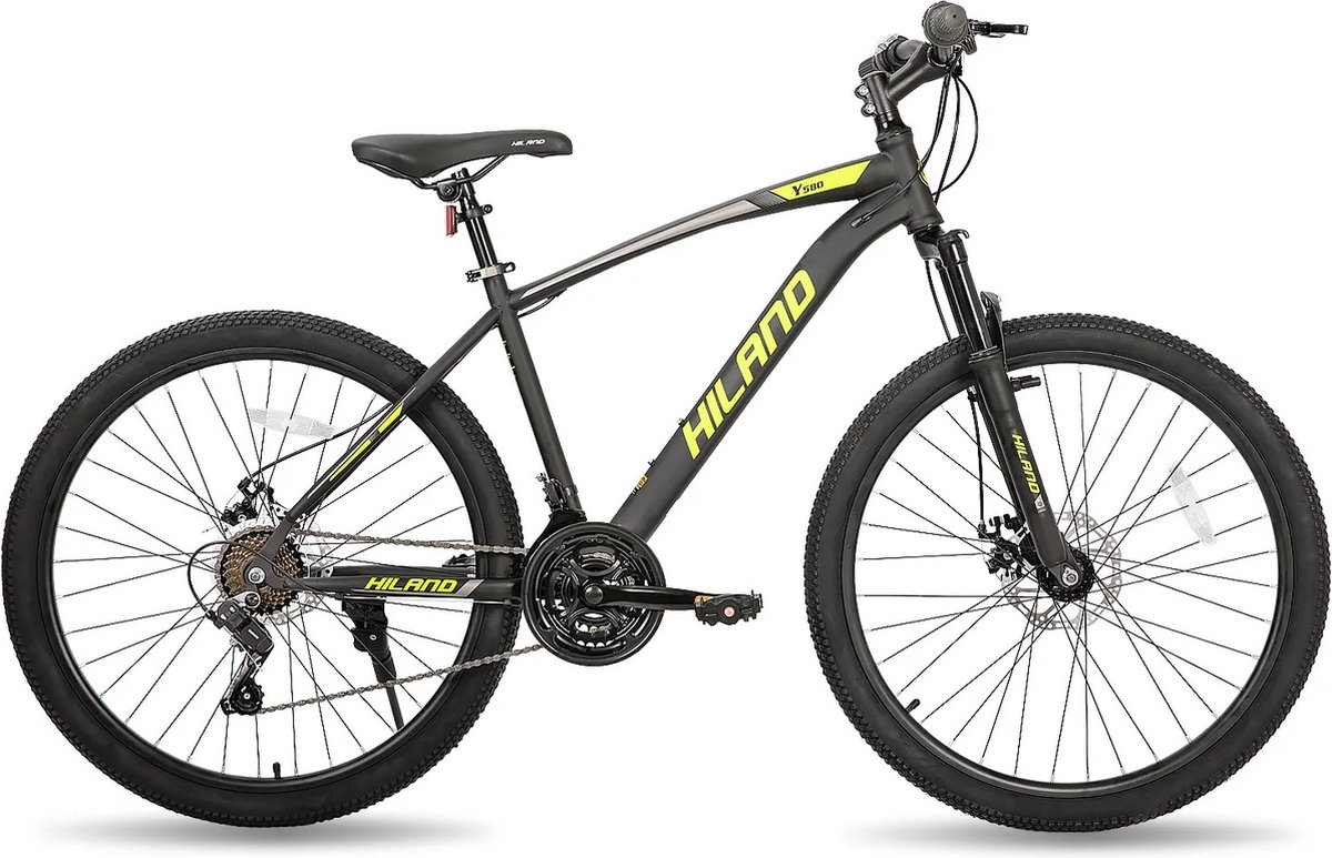 spark joy mountainbike 26 inch lengte 175 185cm 21 versnellingen dubbele schijfrem zwart