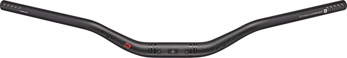 stuur ergotec bar 50 comfort 31 8mm 50mm rise zwart gezandstraald