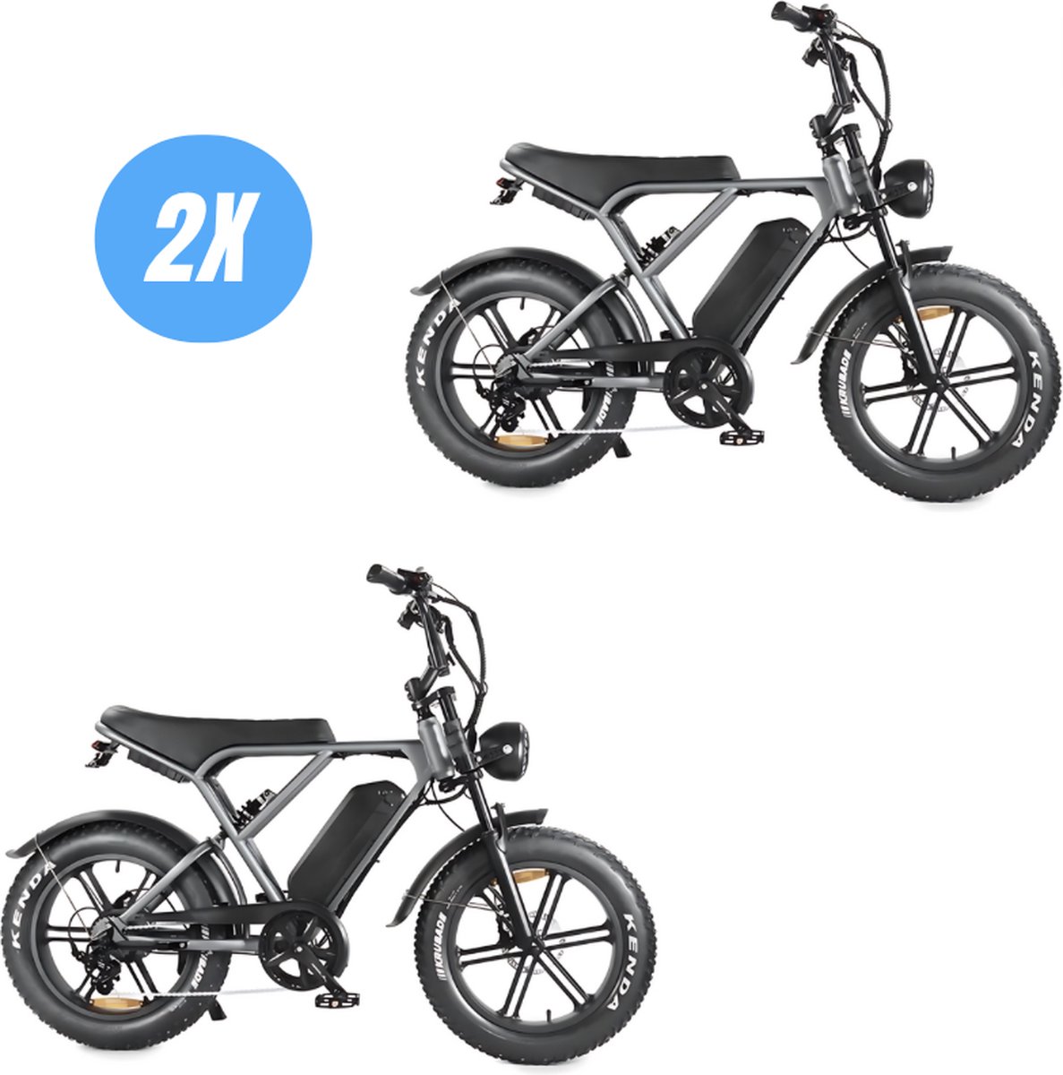 Vilolux® Fatbike electrisch - Fatbike H9 PRO - 2X - Legaal - Rijklaar - Niet opvoerbare fatbikes - 2 Jaar garantie - Telefoontasje - Hydraulische remmen - Alarm - Space Grey Fiets (elektrisch) kopen online