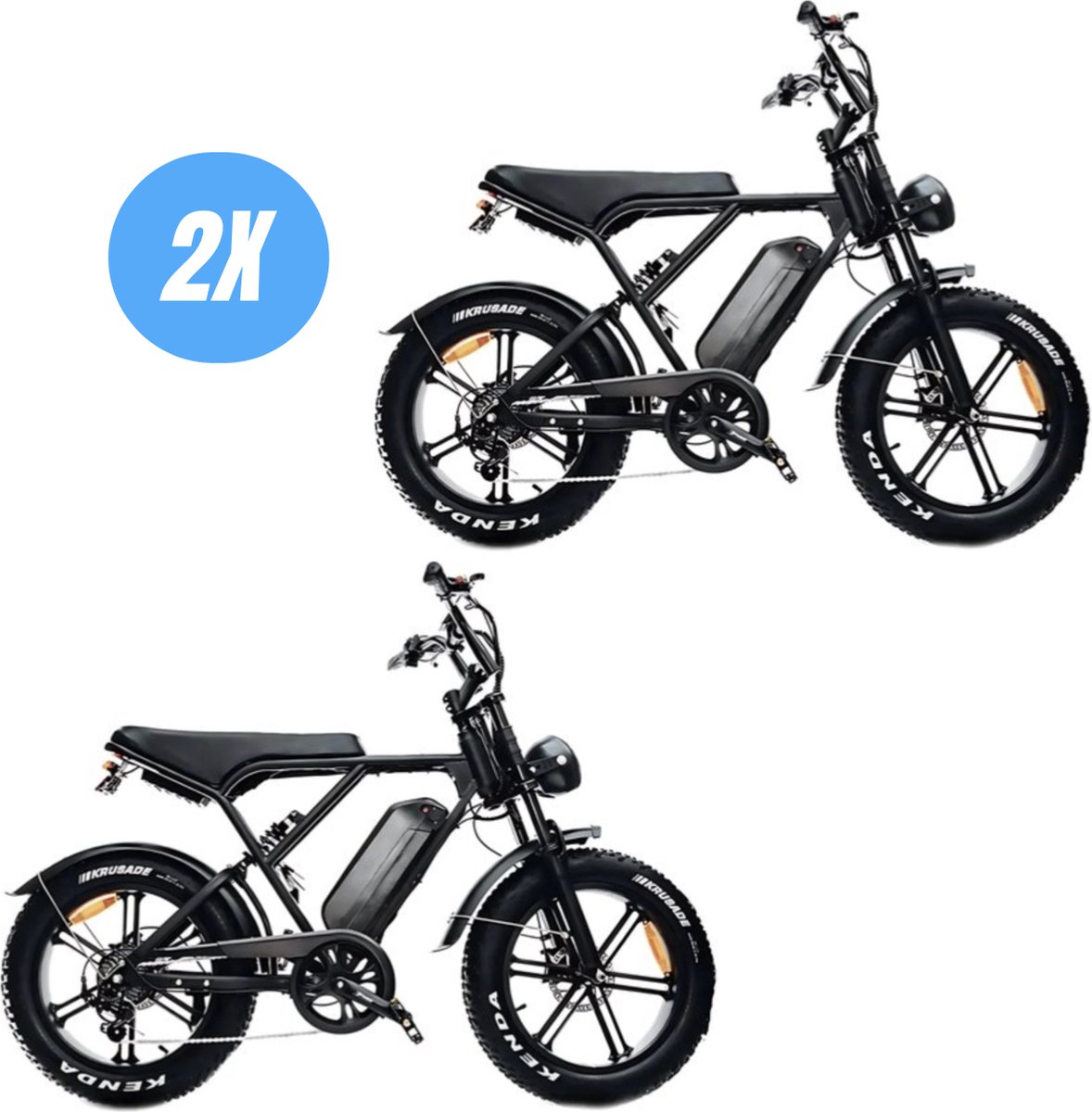 Vilolux® Fatbike electrisch - Fatbike H9 PRO - 2X - Legaal - Rijklaar - Niet opvoerbare fatbikes - 2 Jaar garantie - Telefoontasje - Hydraulische remmen - Alarm - Zwart Fiets (elektrisch) kopen online