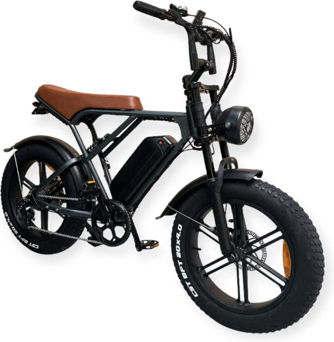 Vilolux® Fatbike electrisch - Fatbike H9 PRO - Bruin zadel - Legaal - Rijklaar - Niet opvoerbare fatbikes - 2 Jaar garantie - Telefoontasje - Hydraulische remmen - Alarm - Space Grey Fiets (elektrisch) kopen online