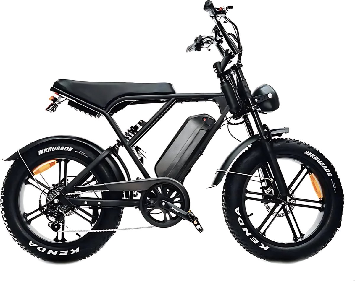 vilolux fatbike electrisch fatbike h9 pro legaal rijklaar niet opvoerbare fatbikes 2 jaar garantie telefoontasje hydraulische remmen alarm zwart