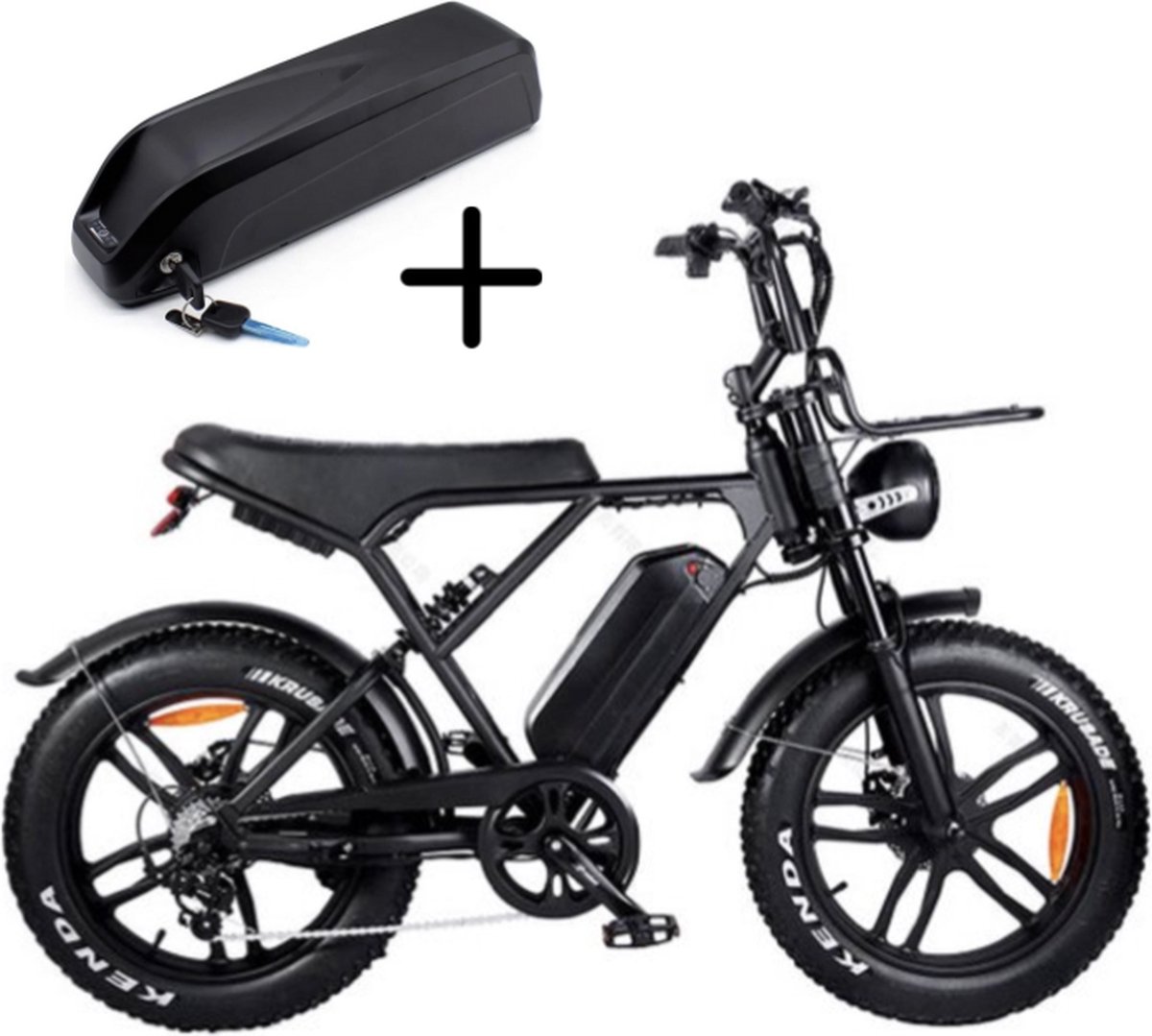 Vilolux® Fatbike electrisch - Fatbike H9 PRO - Voorrek - 2 Accu's - Legaal - Rijklaar - Niet opvoerbare fatbikes - 2 Jaar garantie - Telefoontasje - Hydraulische remmen - Alarm - Zwart Fiets (elektrisch) kopen online