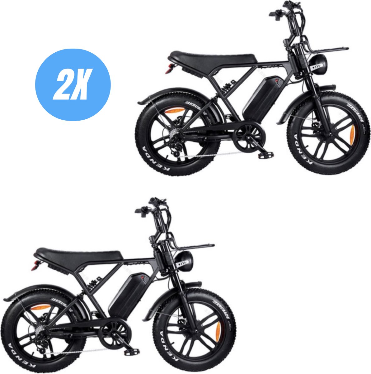 Vilolux® Fatbike electrisch - Fatbike H9 PRO - Voorrek - 2X - Legaal - Rijklaar - Niet opvoerbare fatbikes - 2 Jaar garantie - Telefoontasje - Hydraulische remmen - Alarm - Zwart Fiets (elektrisch) kopen online