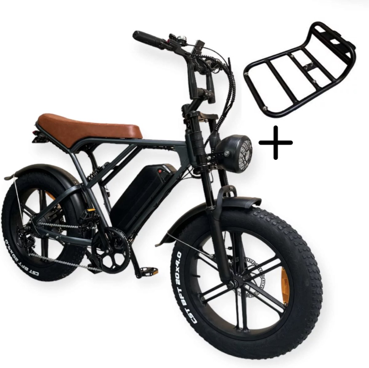Vilolux® Fatbike electrisch - Fatbike H9 PRO - Voorrek - Bruin zadel - Legaal - Rijklaar - Niet opvoerbare fatbikes - 2 Jaar garantie - Telefoontasje - Hydraulische remmen - Alarm - Space Grey Fiets (elektrisch) kopen online