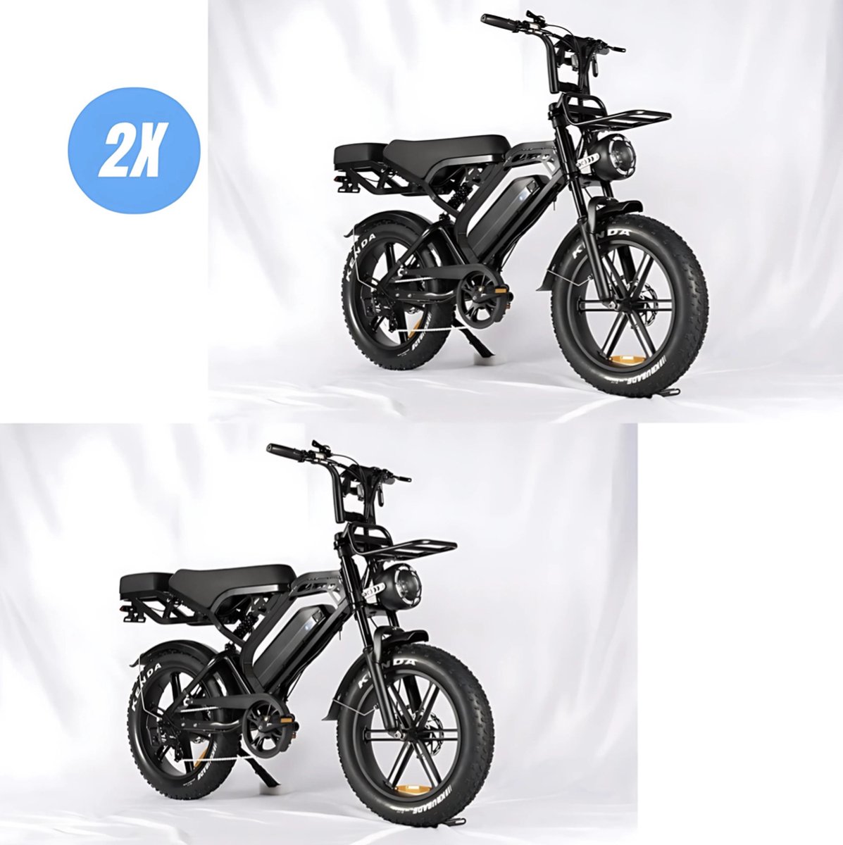 Vilolux® Fatbike electrisch - Fatbike V20 PRO MAX - Achterzit - Voorrek - 2X - Legaal - Rijklaar - Niet opvoerbare fatbikes - 2 Jaar garantie - Telefoontasje - Hydraulische remmen - Alarm - Zwart Fiets (elektrisch) kopen online