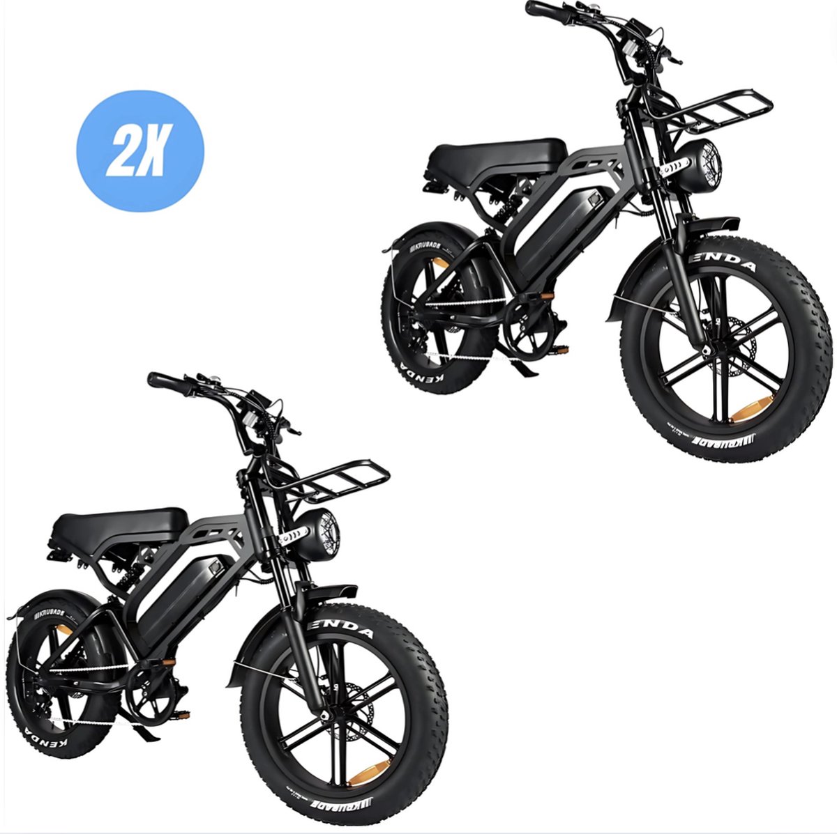 vilolux fatbike electrisch fatbike v20 pro voorrek 2x legaal rijklaar niet opvoerbare fatbikes 2 jaar garantie telefoontasje hydraulische remmen alarm zwart