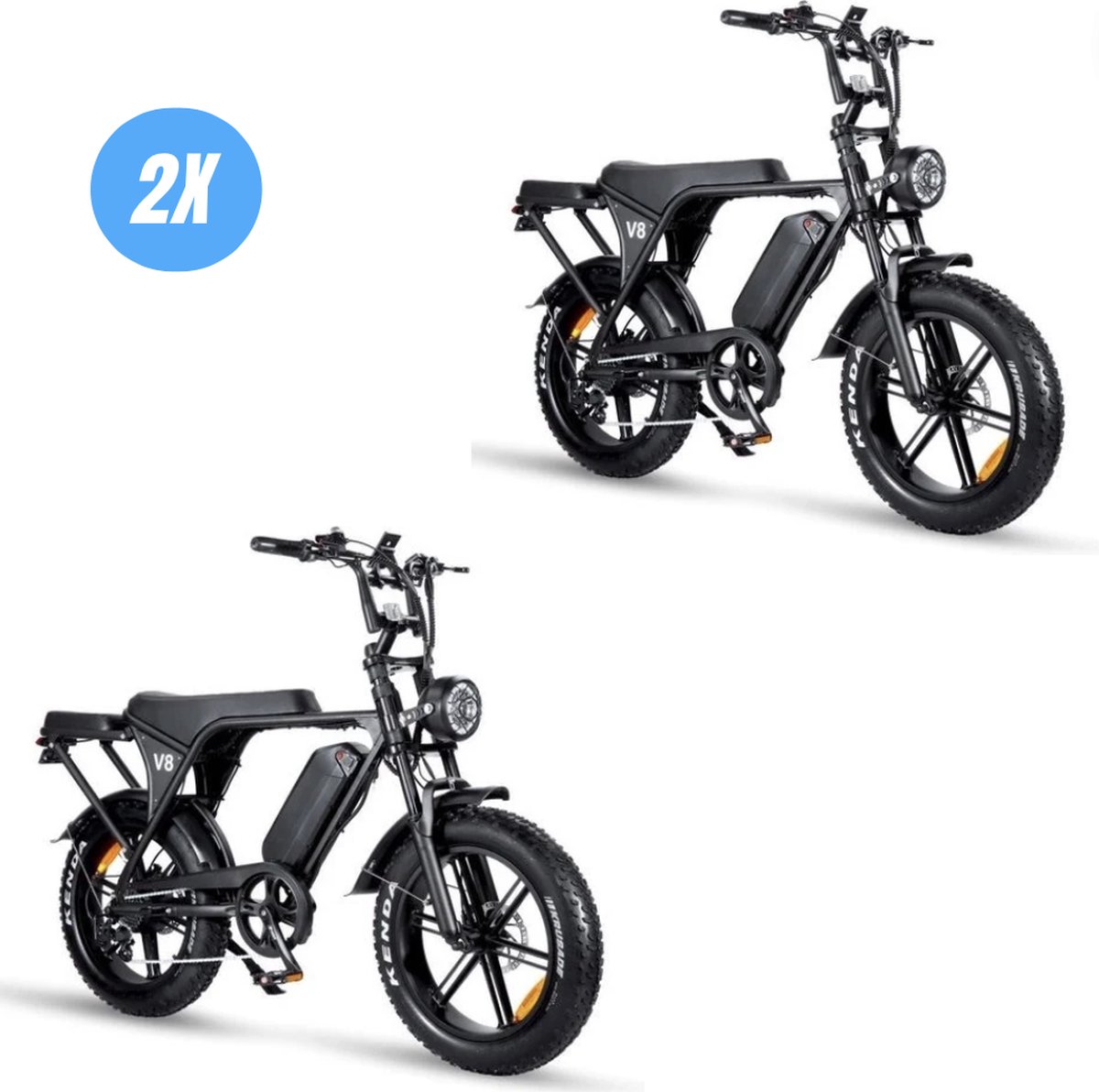 vilolux fatbike electrisch fatbike v8 pro achterzit 2x legaal rijklaar niet opvoerbare fatbikes 2 jaar garantie telefoontasje hydraulische remmen alarm zwart
