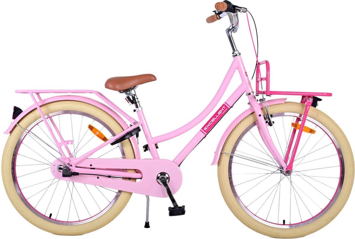 Volare Excellent Kinderfiets - Meisjes - 24 inch - Roze - 3 Versnellingen Kinderfiets kopen online
