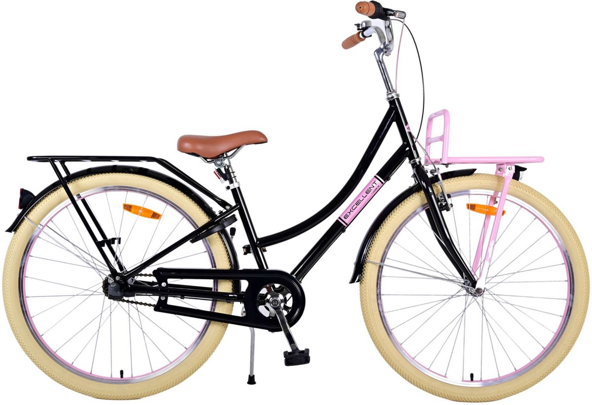 Volare Excellent Kinderfiets - Meisjes - 26 inch - Zwart - 3 versnellingen Kinderfiets kopen online