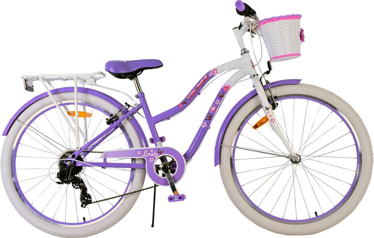 Volare Lovely Fiets - 26 inch - Paars - 7 speed Kinderfiets kopen online