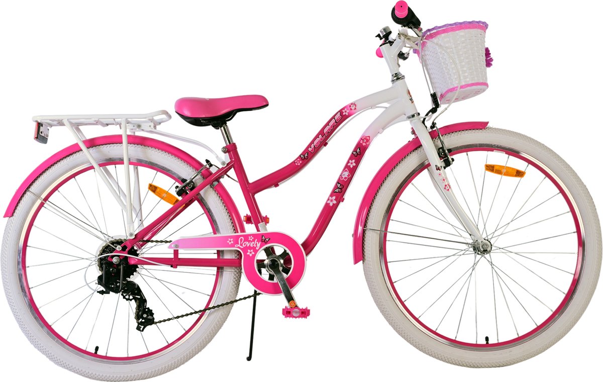Volare Lovely Kinderfiets - Meisjes - 26 inch - Roze - 7 speed Kinderfiets kopen online
