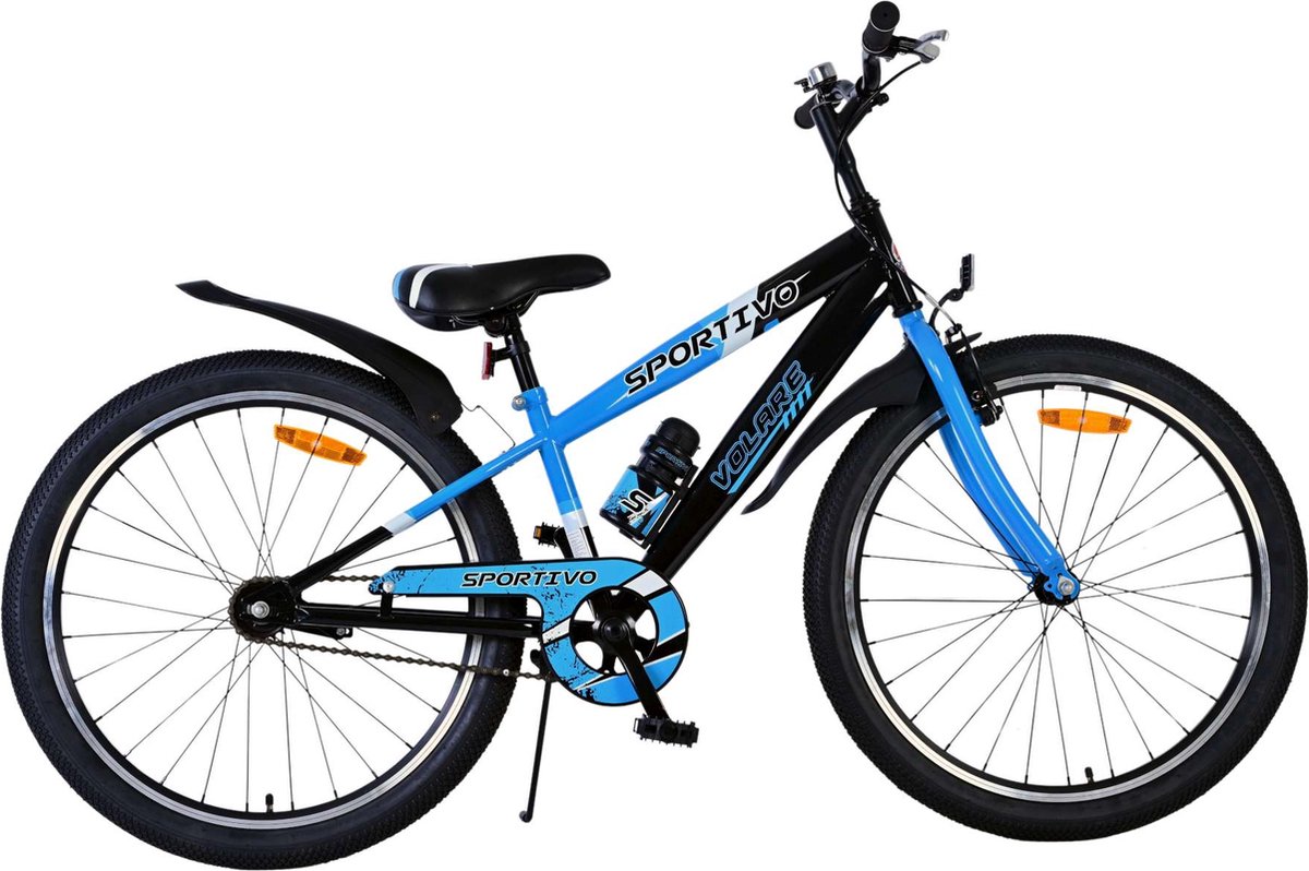 Volare Sportivo Kinderfiets - Jongens - 24 inch - Zwart Blauw Kinderfiets kopen online