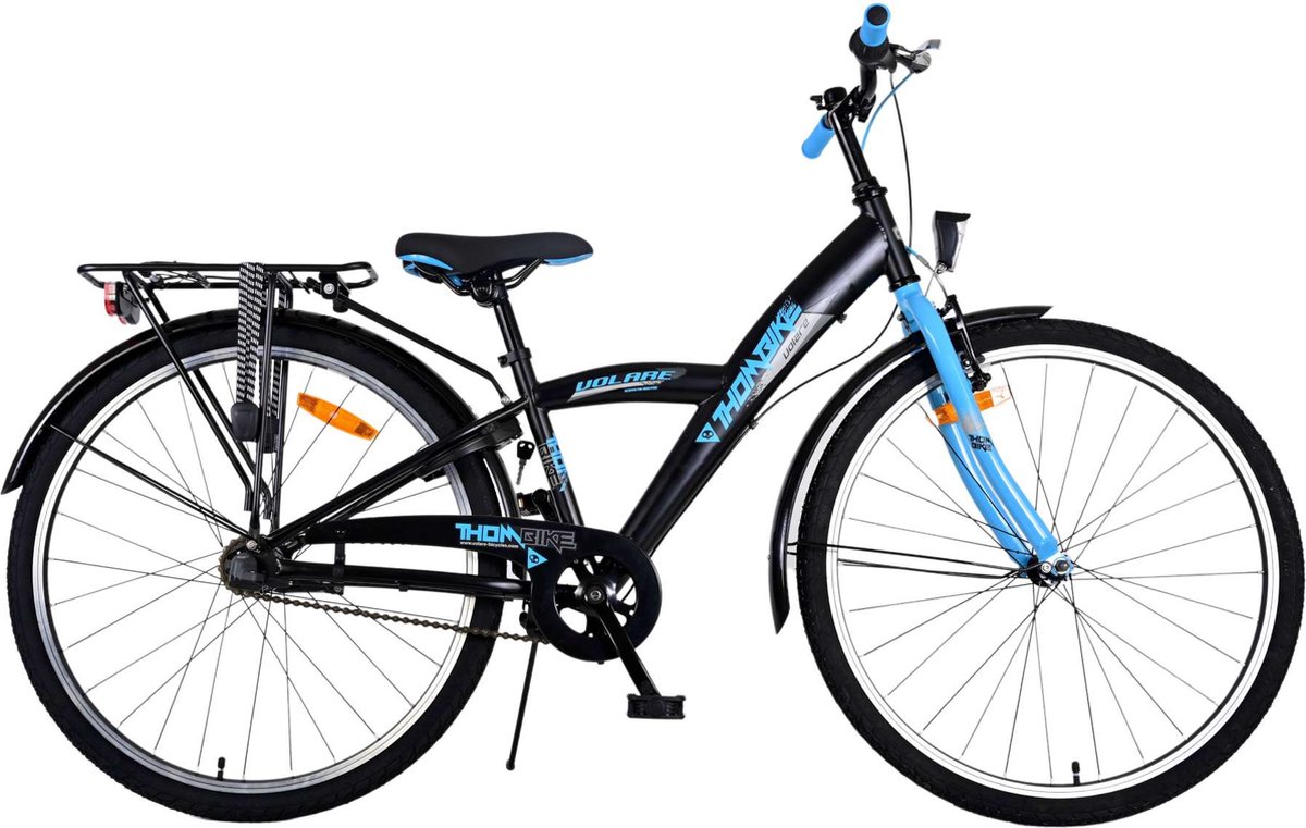 Volare Thombike Kinderfiets - Jongens - 26 inch - Zwart Blauw - 3 versnellingen Kinderfiets kopen online