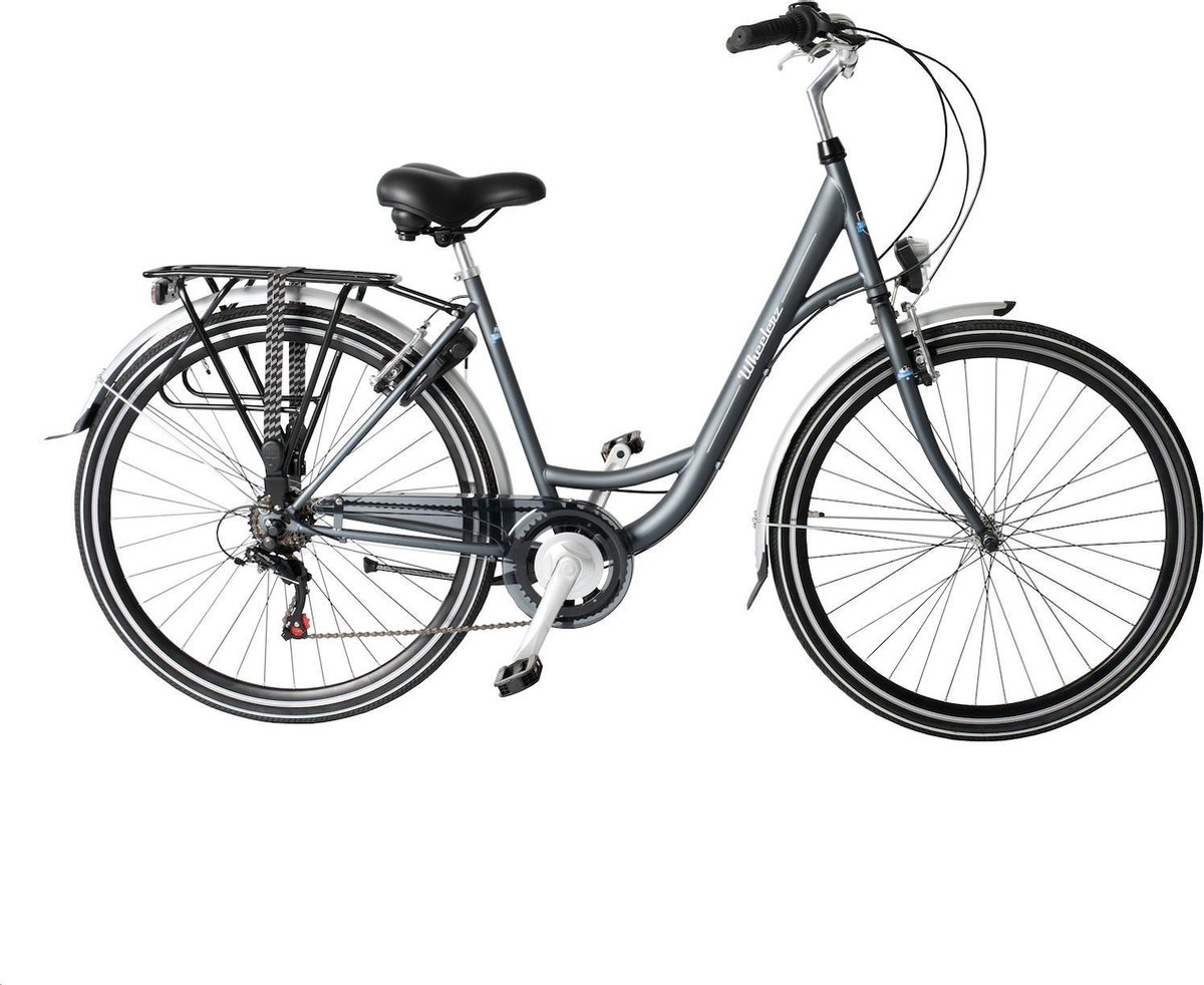 Wheelerz.nl citybike dames 49cm grijs rijklaar Fiets kopen online