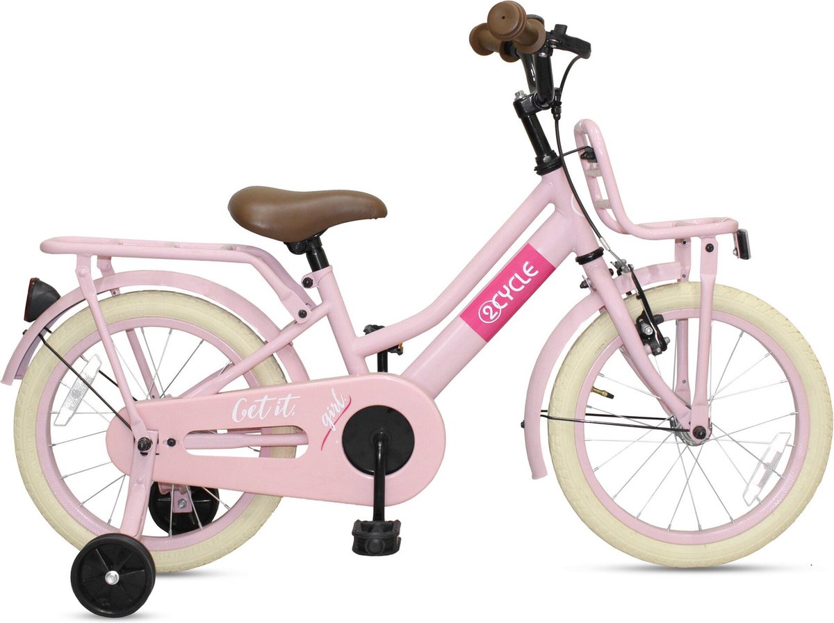 2Cycle Get It Girl - 16 inch - Kinderfiets - Roze Kinderfiets kopen online