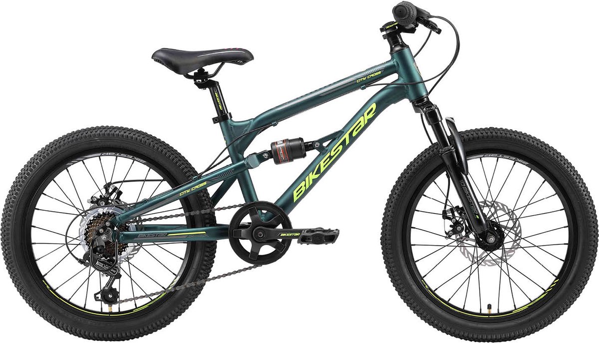 bikestar alu kinderen jeugd mountain fiets 20 inch wielen petrol