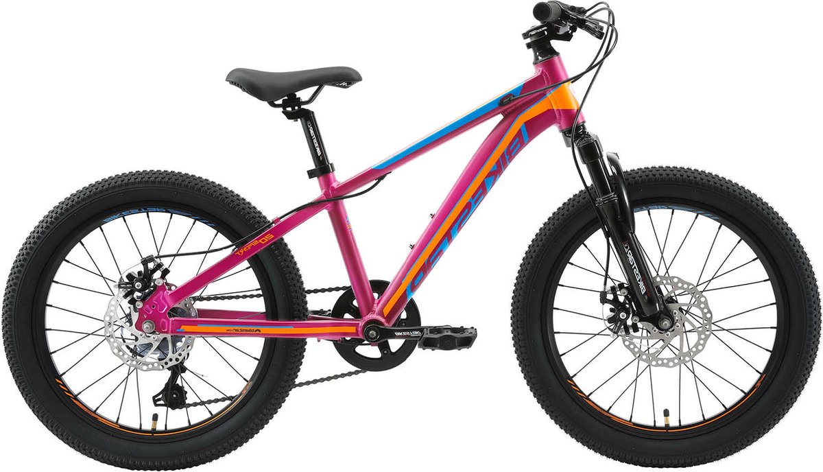 bikestar kinderfiets mtb sport 7speed 20inch paars oranje
