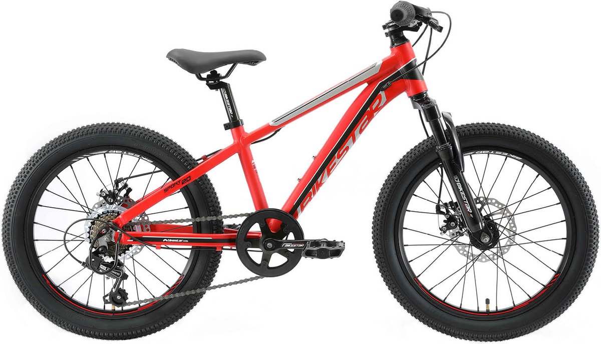 bikestar kinderfiets mtb sport 7speed 20inch rood
